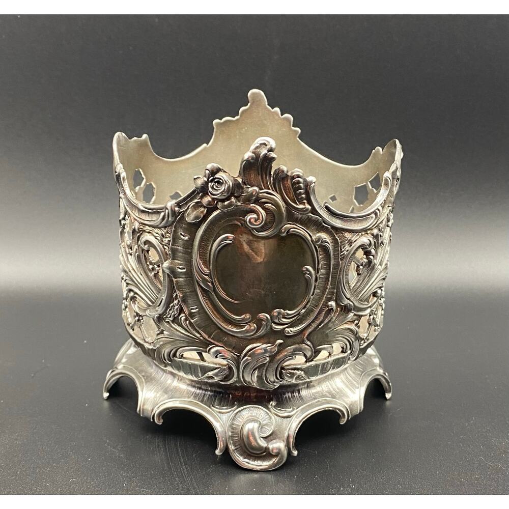 Antique WMF-AS Silver Plate Wine Bottle Coaster / Holder C 1900’s